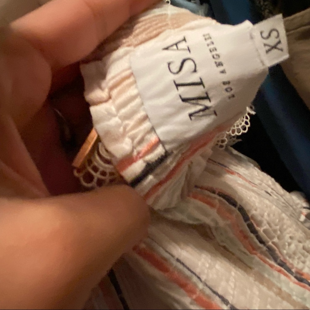 MISA Los Angeles XS ruffle off the shoulder dress. No flaws - Picture 2 of 2